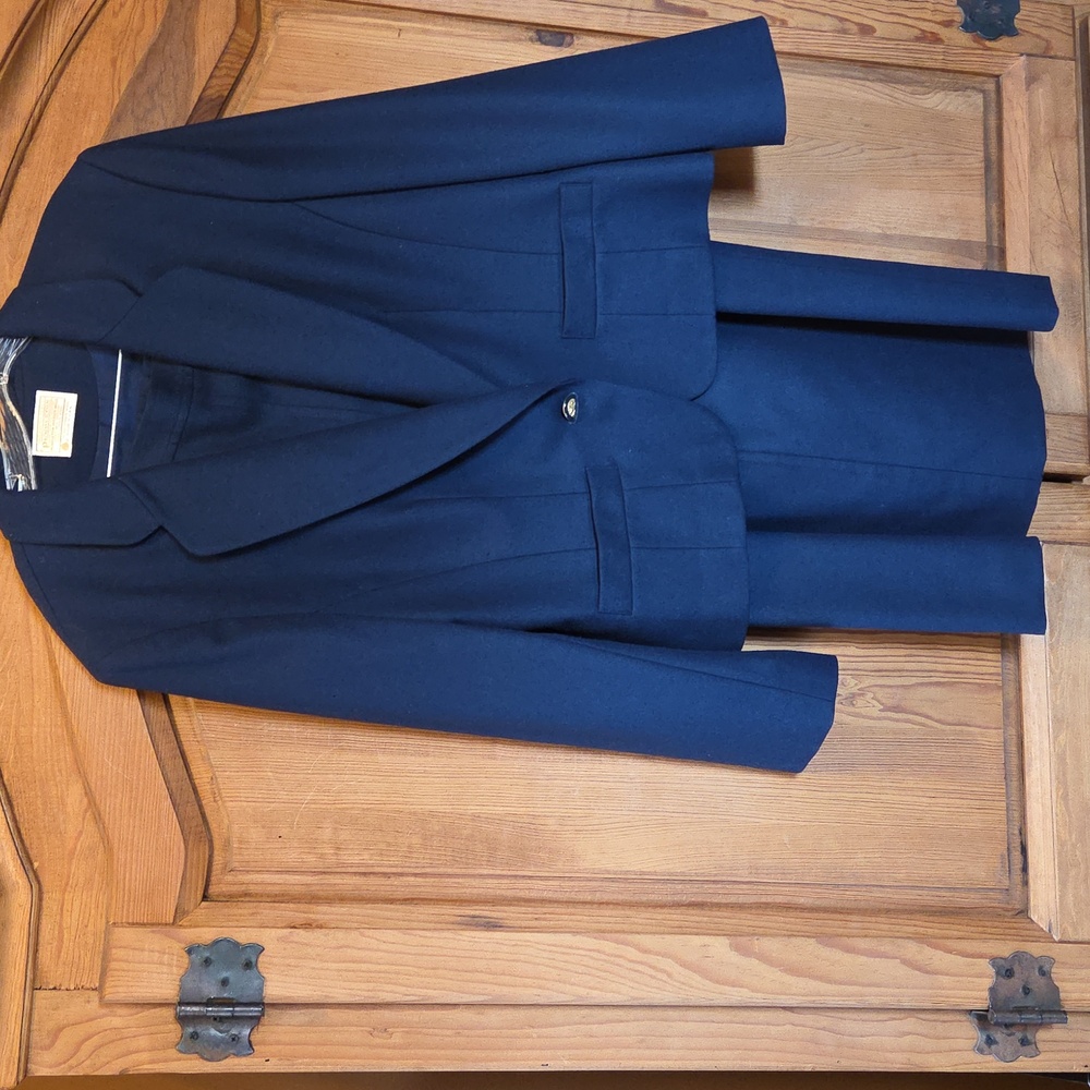 Vtg Pendleton 100% Virgin Wool Blazer Jacket Size 14 Skirt Size 12 Dark Blue NWT
